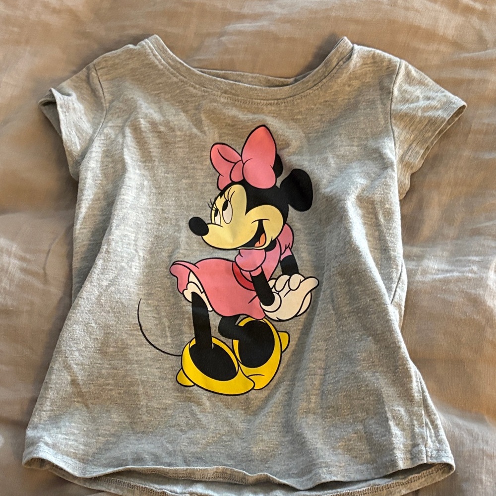 Disney Gray Tee with Minnie Mouse